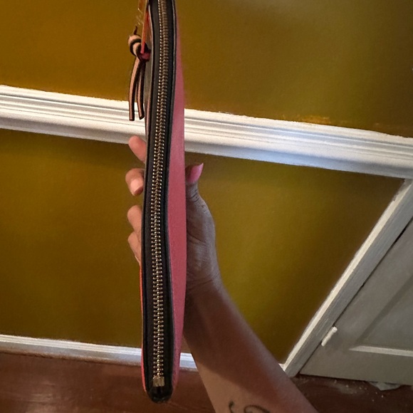 Louis Vuitton Brown Monogram Pouch with Red Trim - Picture 5 of 7